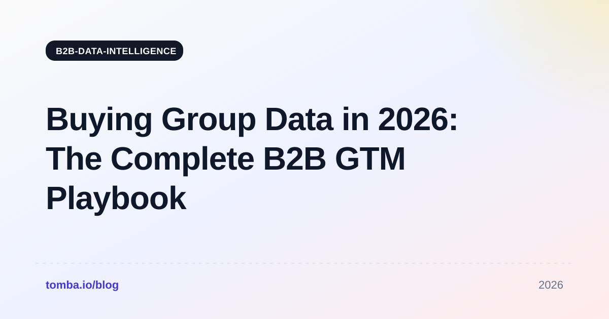 Buying Group Data in 2026: The Complete B2B GTM Playbook
