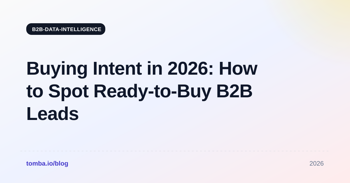 Buying Intent in 2026: How to Spot Ready-to-Buy B2B Leads