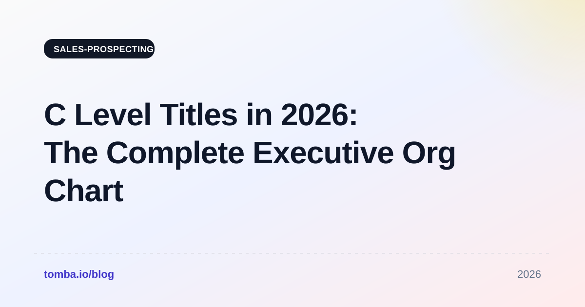 C Level Titles in 2026: The Complete Executive Org Chart Guide