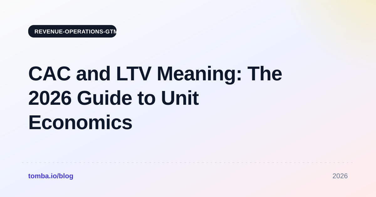 CAC and LTV Meaning: The 2026 Guide to Unit Economics