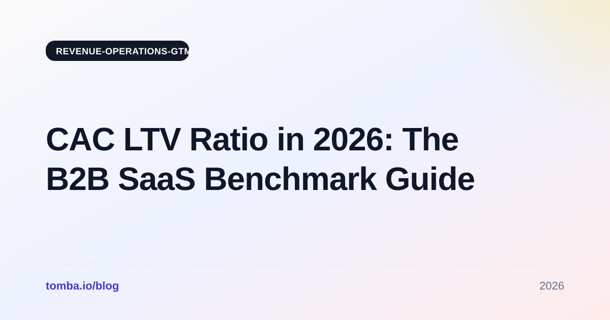 CAC LTV Ratio in 2026: The B2B SaaS Benchmark Guide