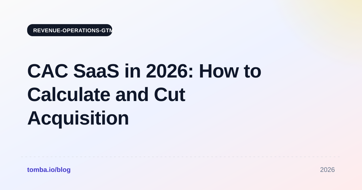 CAC SaaS in 2026: How to Calculate and Cut Acquisition Cost
