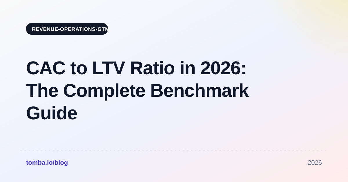 CAC to LTV Ratio in 2026: The Complete Benchmark Guide