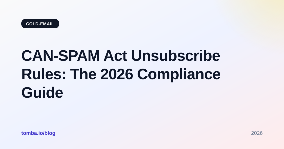 CAN SPAM Act Unsubscribe Rules: The 2026 Compliance Guide