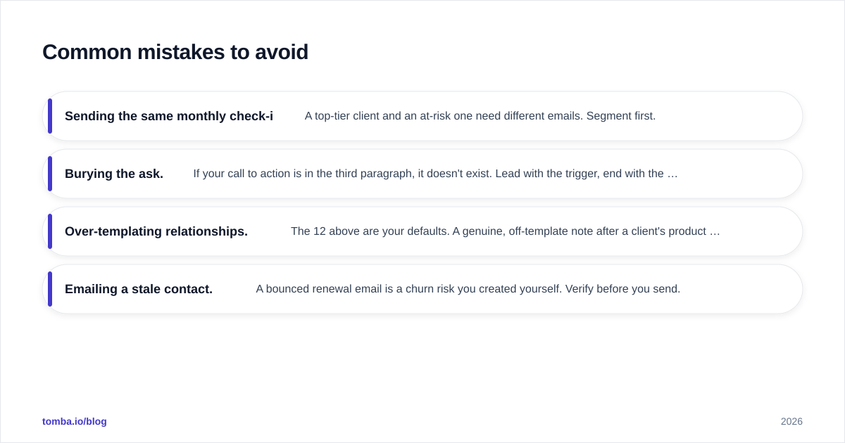 Diagram: Common mistakes to avoid