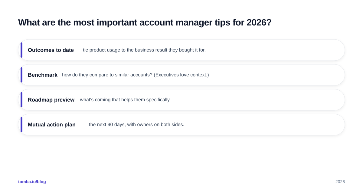 Diagram: What are the most important account manager tips for 2026