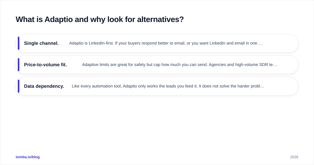 Diagram: What is Adaptio and why look for alternatives