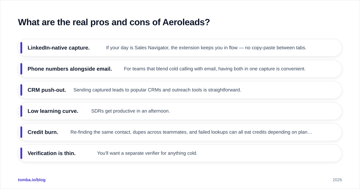Diagram: What are the real pros and cons of Aeroleads