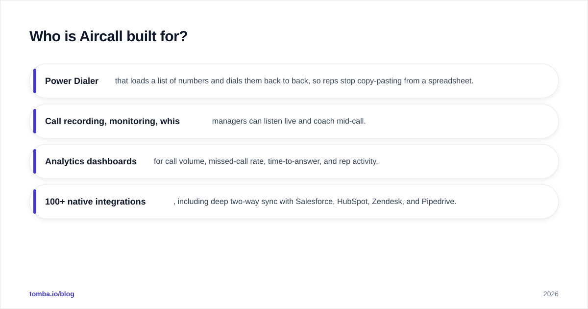 Diagram: Who is Aircall built for