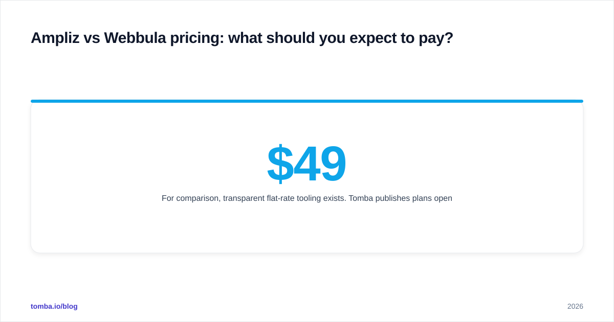Diagram: Ampliz vs Webbula pricing: what should you expect to pay