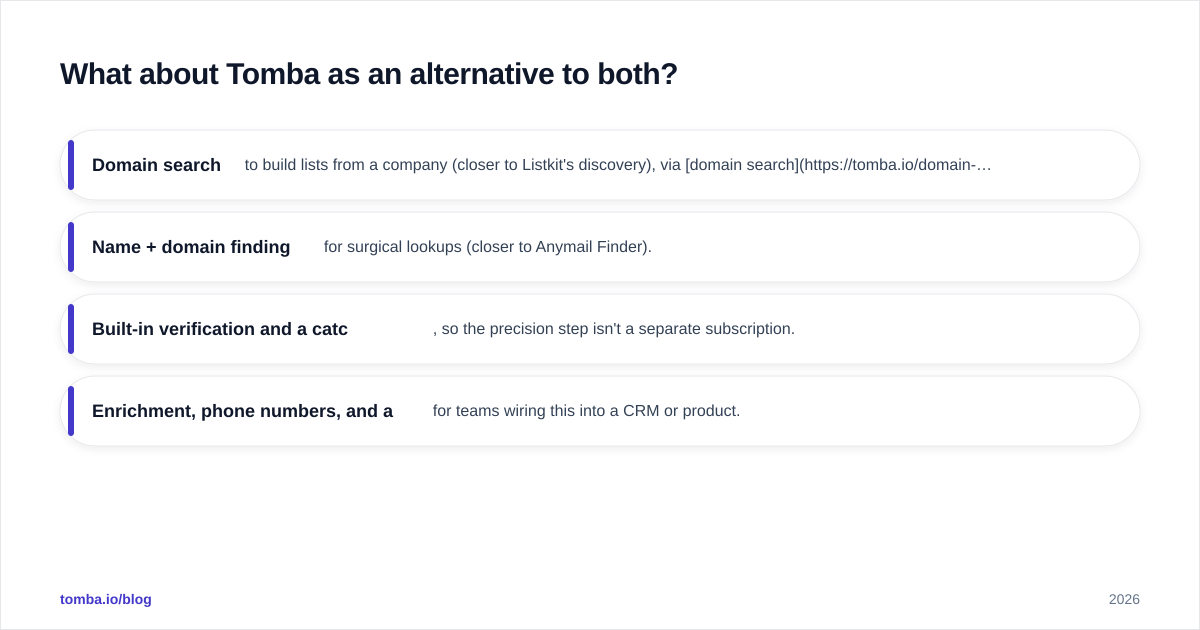 Diagram: What about Tomba as an alternative to both