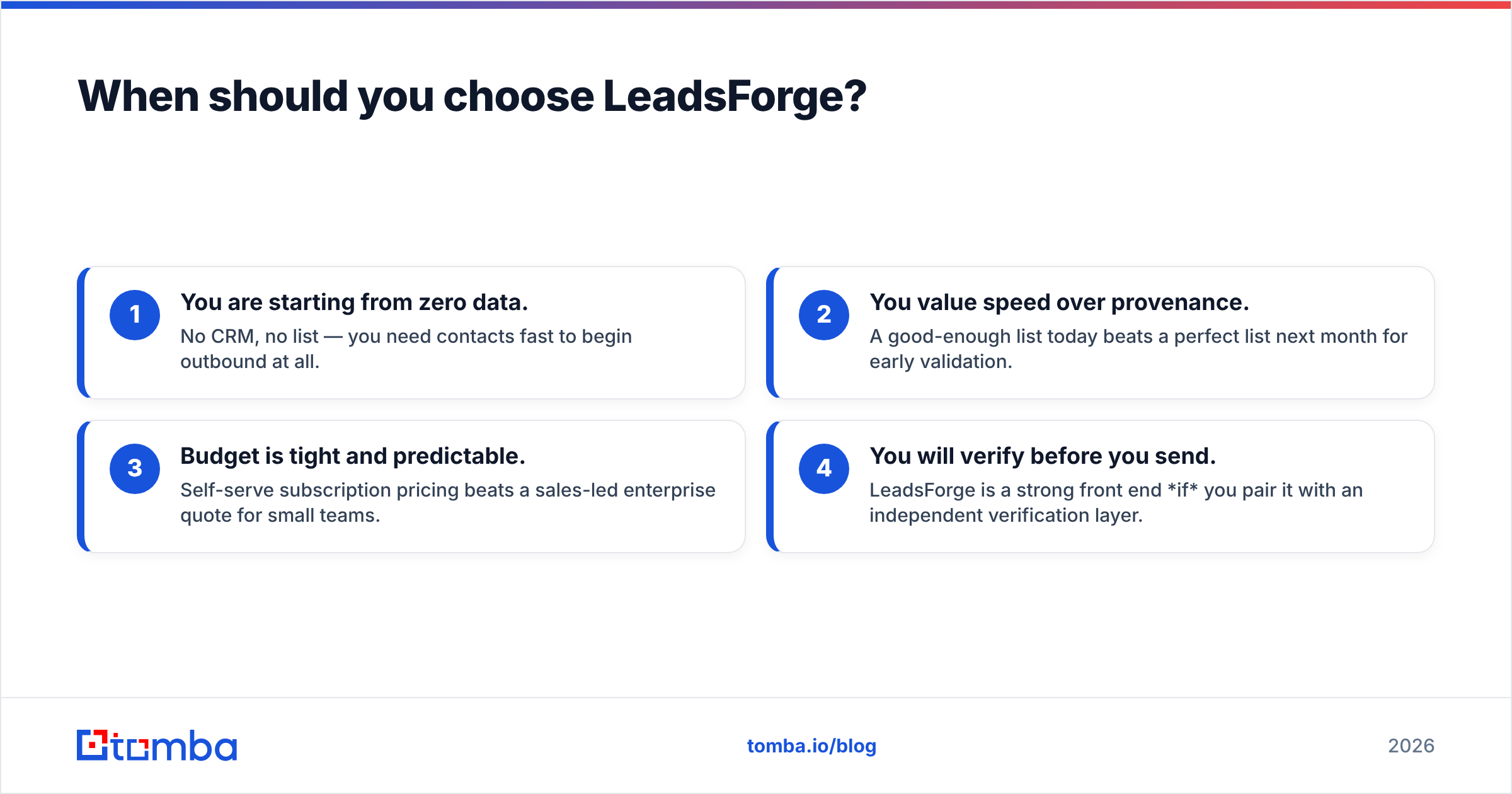 Diagram: When should you choose LeadsForge