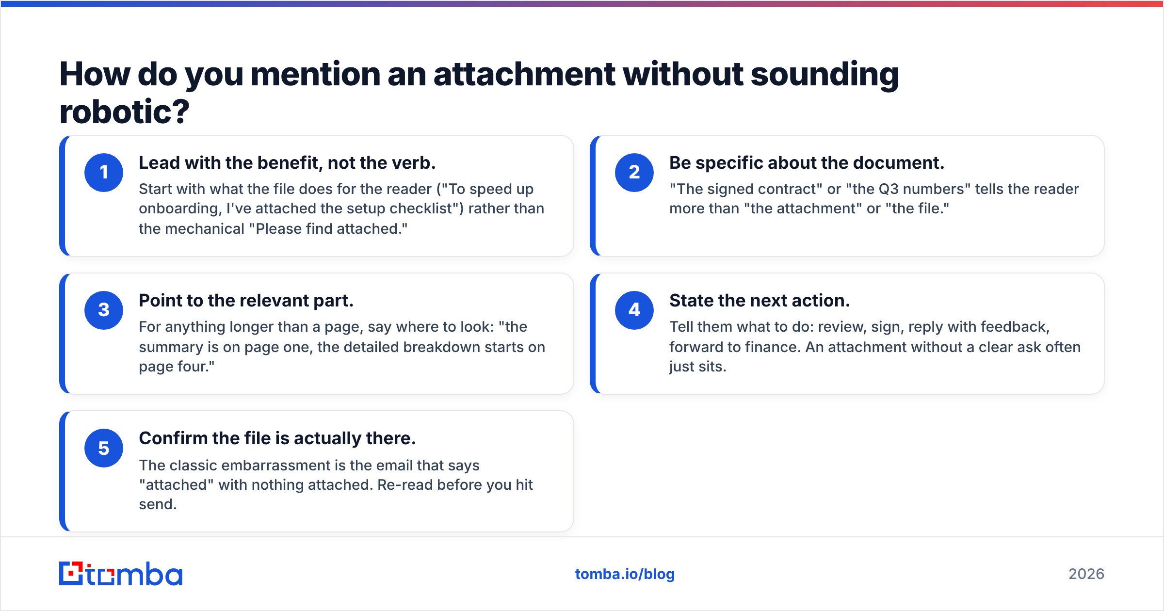 Diagram: How do you mention an attachment without sounding robotic
