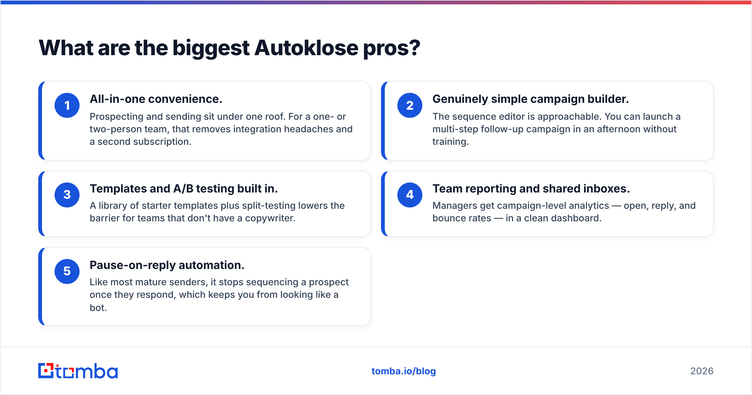 Diagram: What are the biggest Autoklose pros