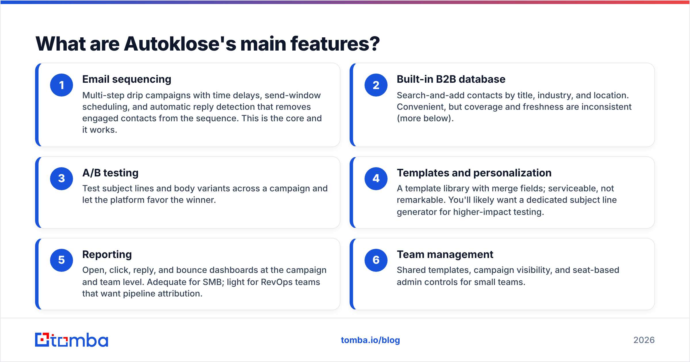 Diagram: What are Autoklose's main features