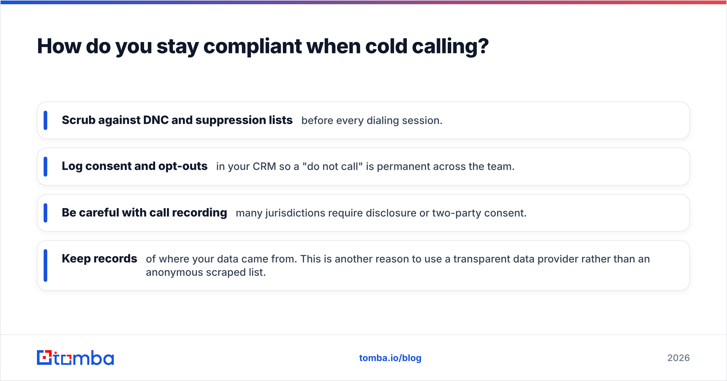 Diagram: How do you stay compliant when cold calling