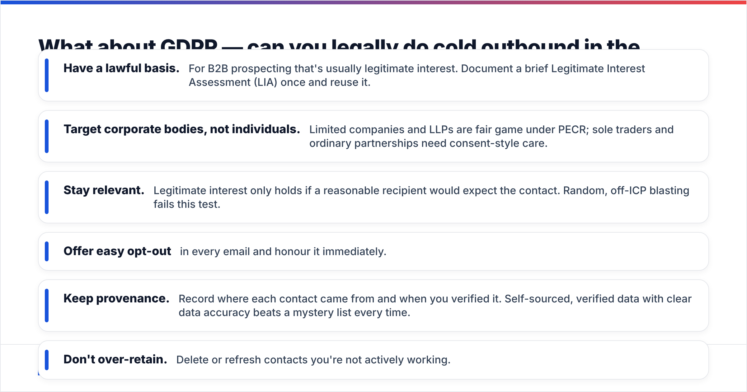Diagram: What about GDPR — can you legally do cold outbound in the UK