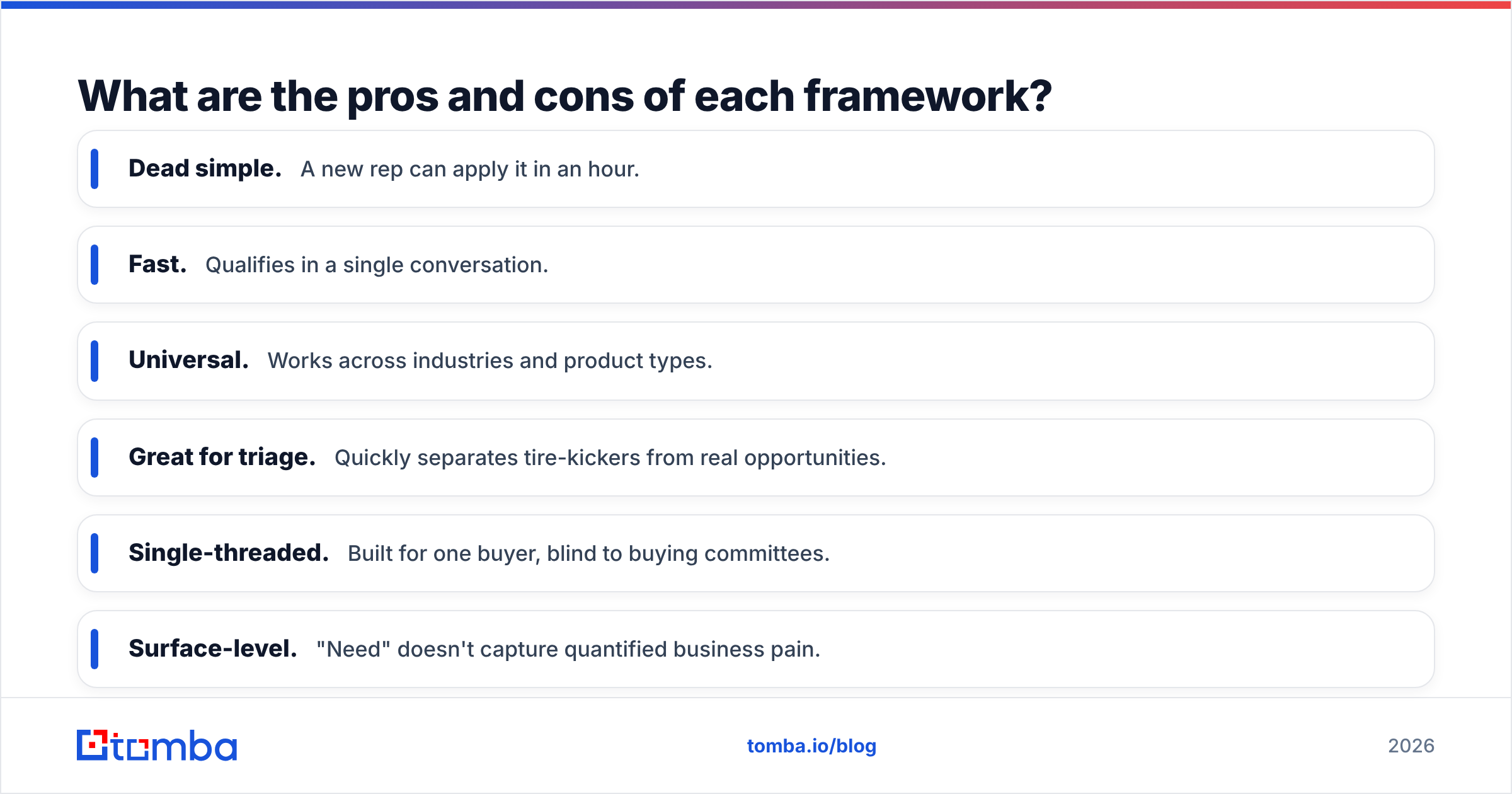 Diagram: What are the pros and cons of each framework
