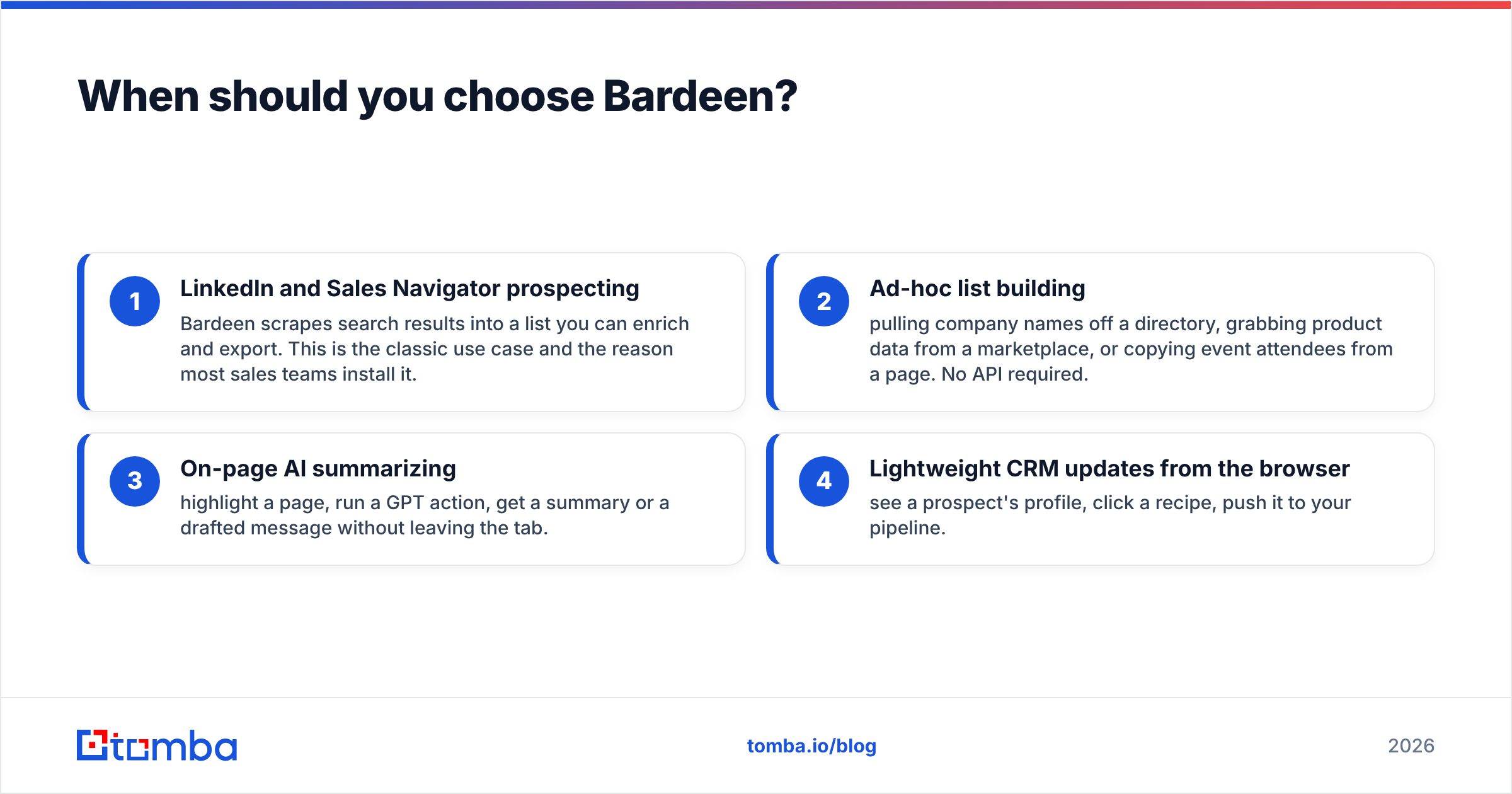 Diagram: When should you choose Bardeen