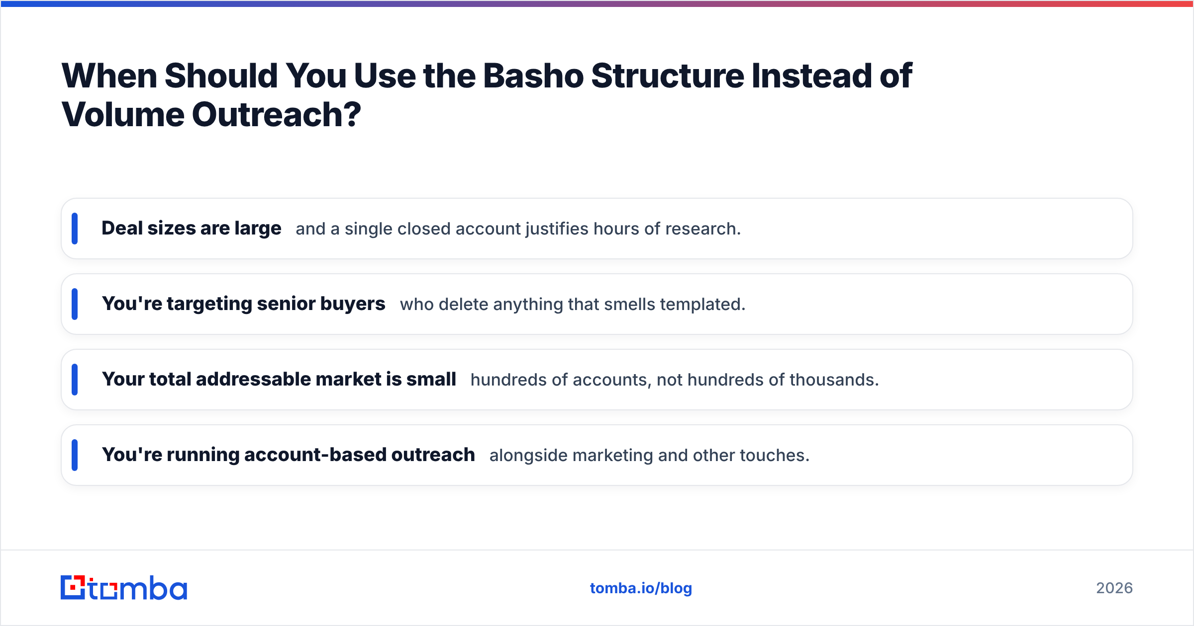 Diagram: When Should You Use the Basho Structure Instead of Volume Outreach