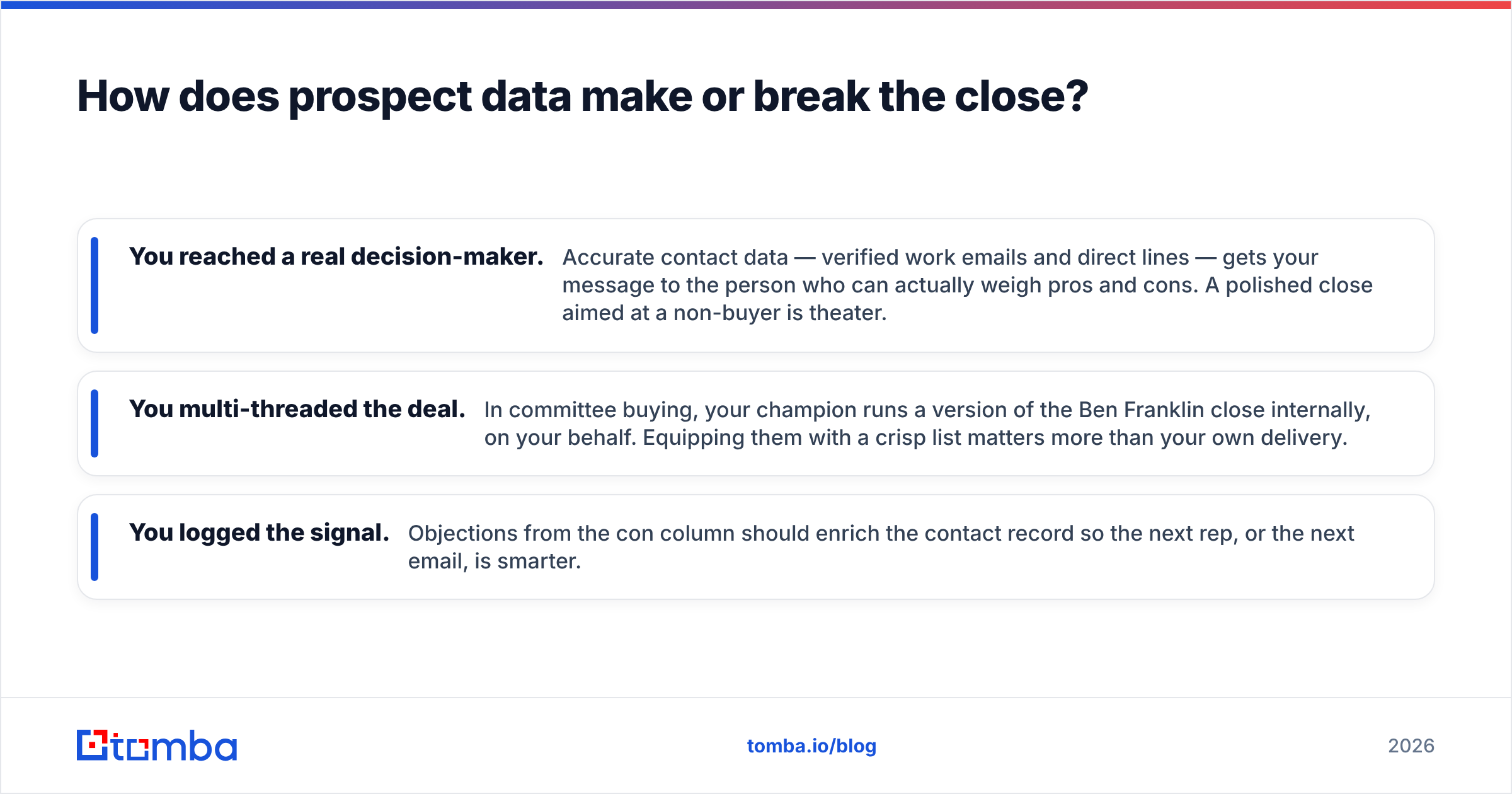 Diagram: How does prospect data make or break the close