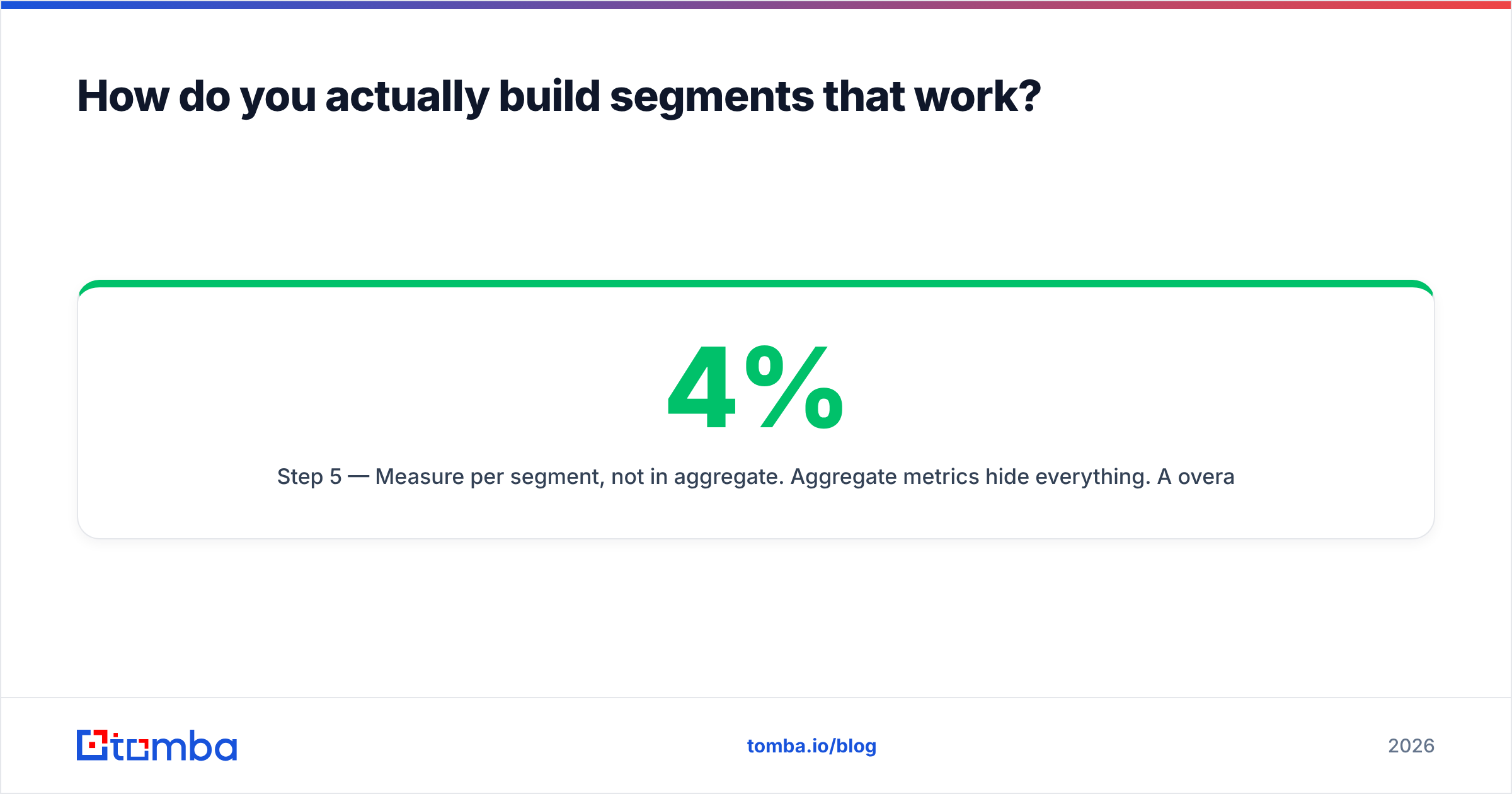 Diagram: How do you actually build segments that work