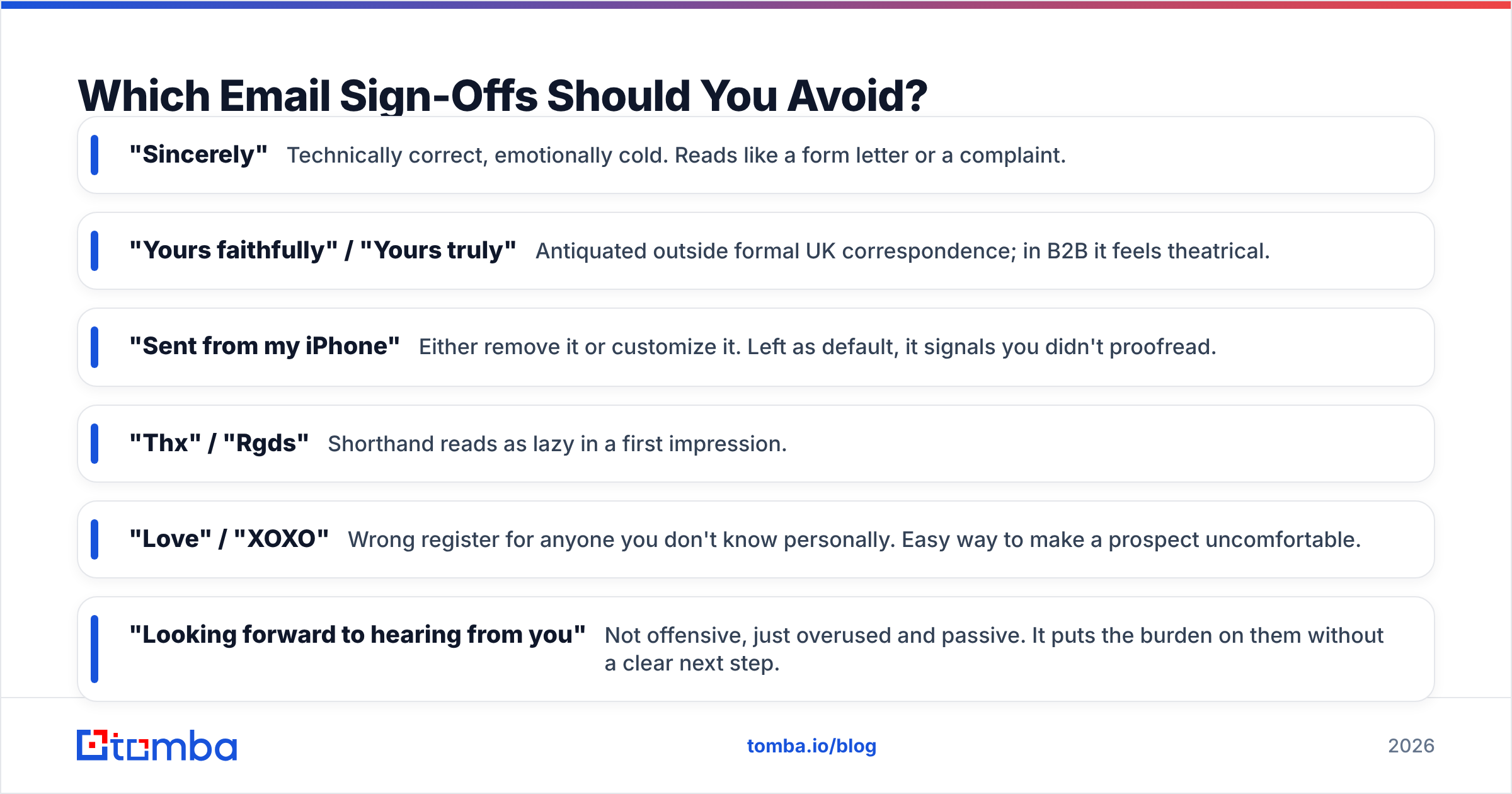 Diagram: Which Email Sign-Offs Should You Avoid
