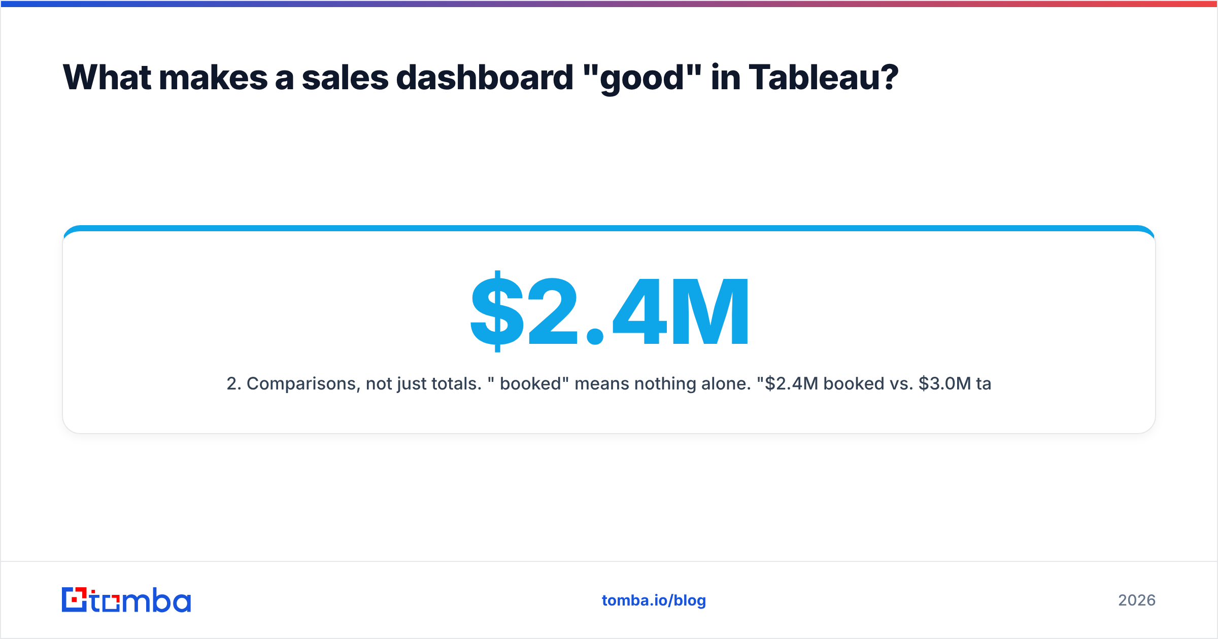 Diagram: What makes a sales dashboard "good" in Tableau