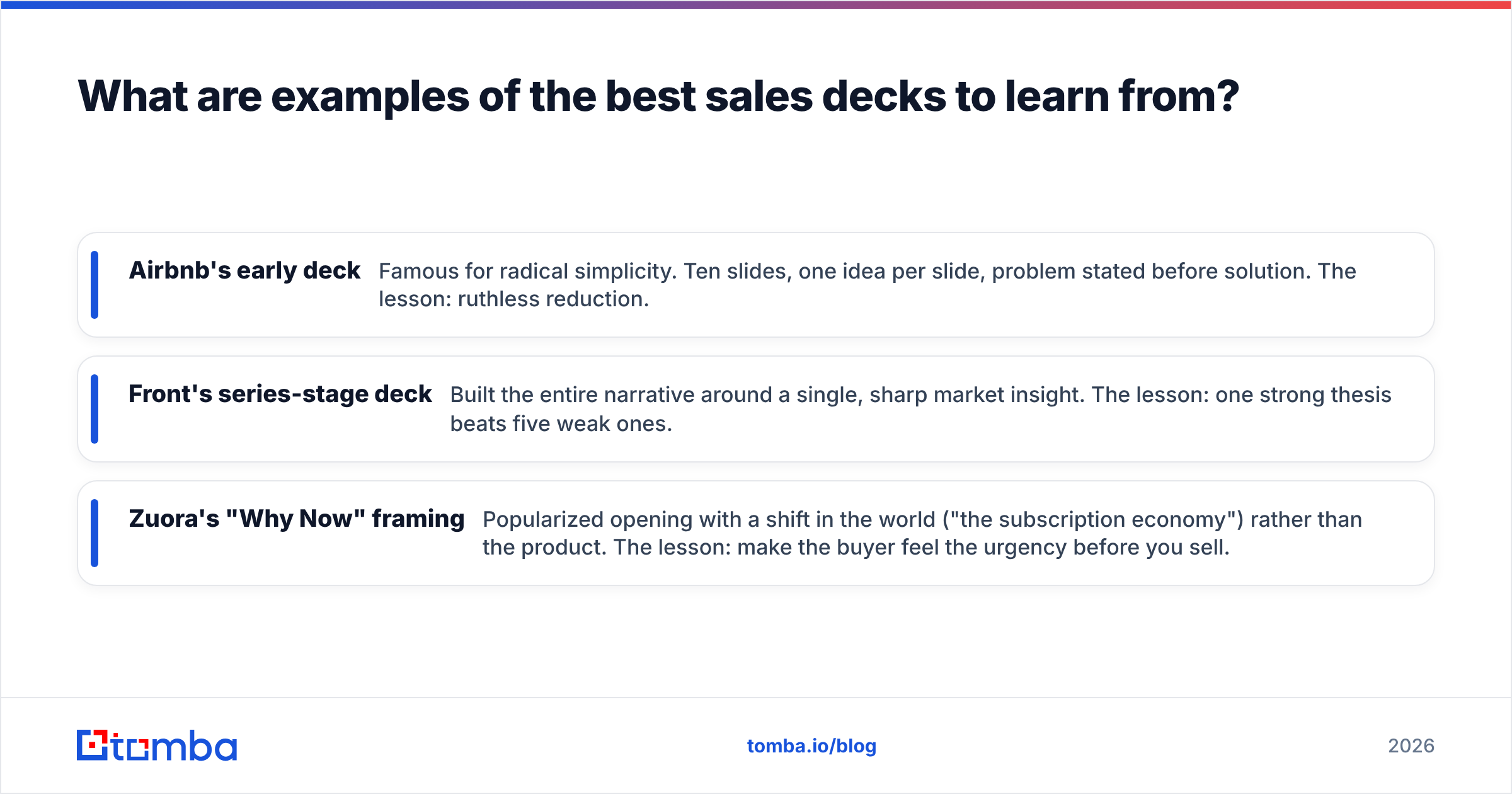 Diagram: What are examples of the best sales decks to learn from