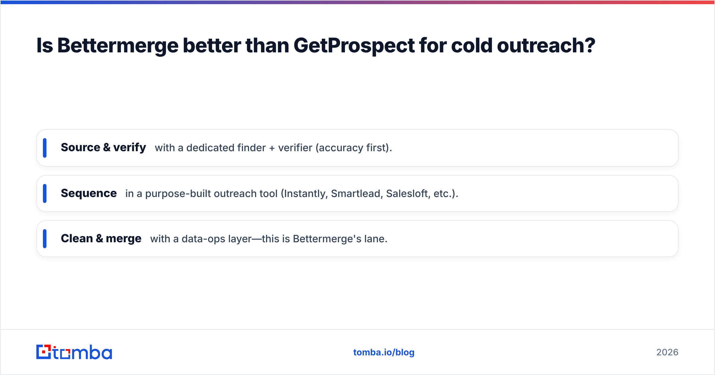 Diagram: Is Bettermerge better than GetProspect for cold outreach