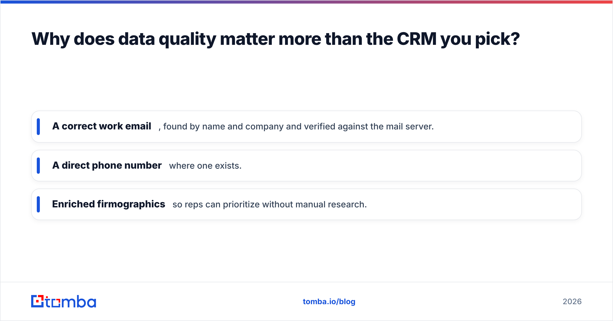 Diagram: Why does data quality matter more than the CRM you pick