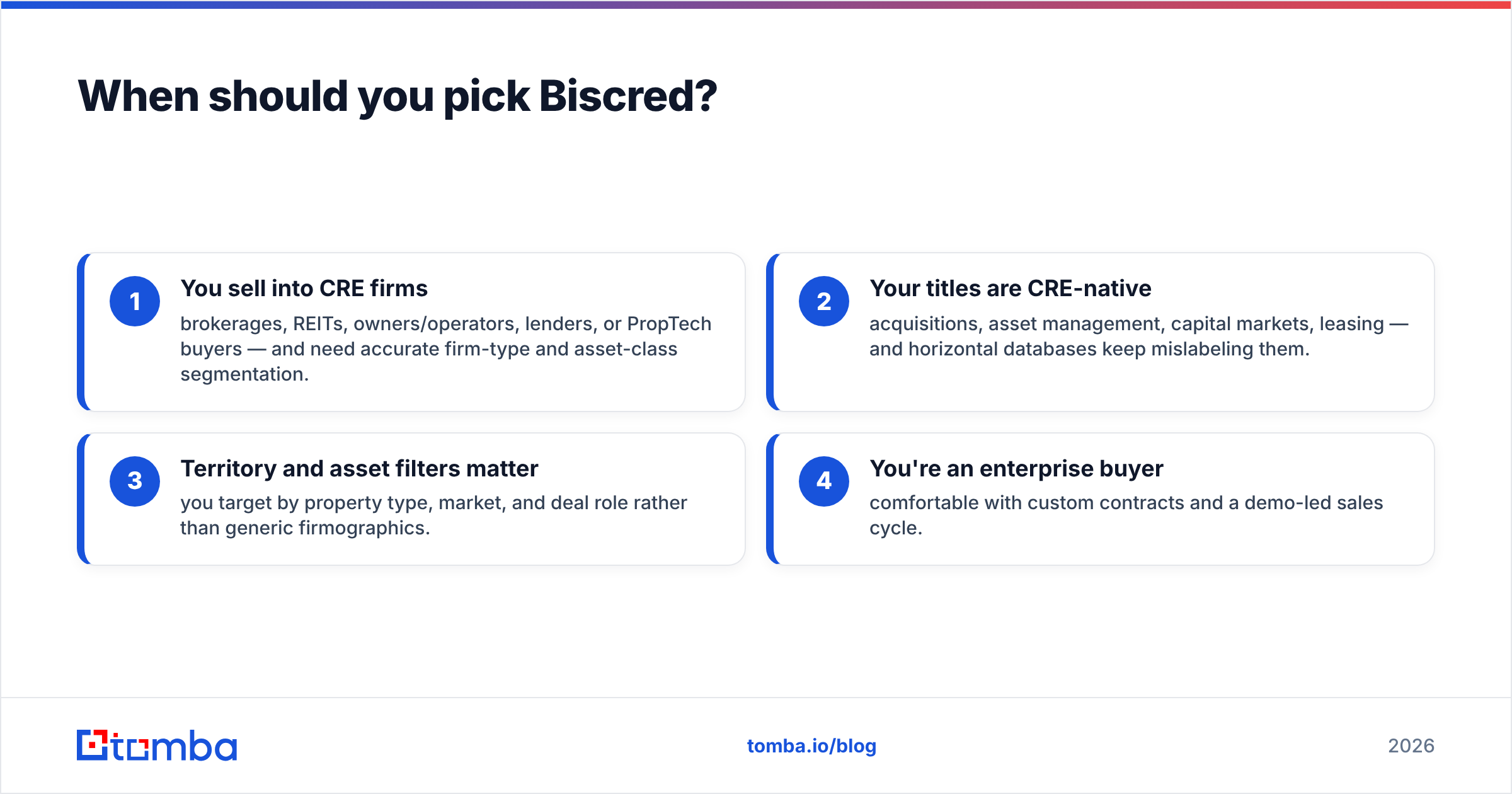 Diagram: When should you pick Biscred