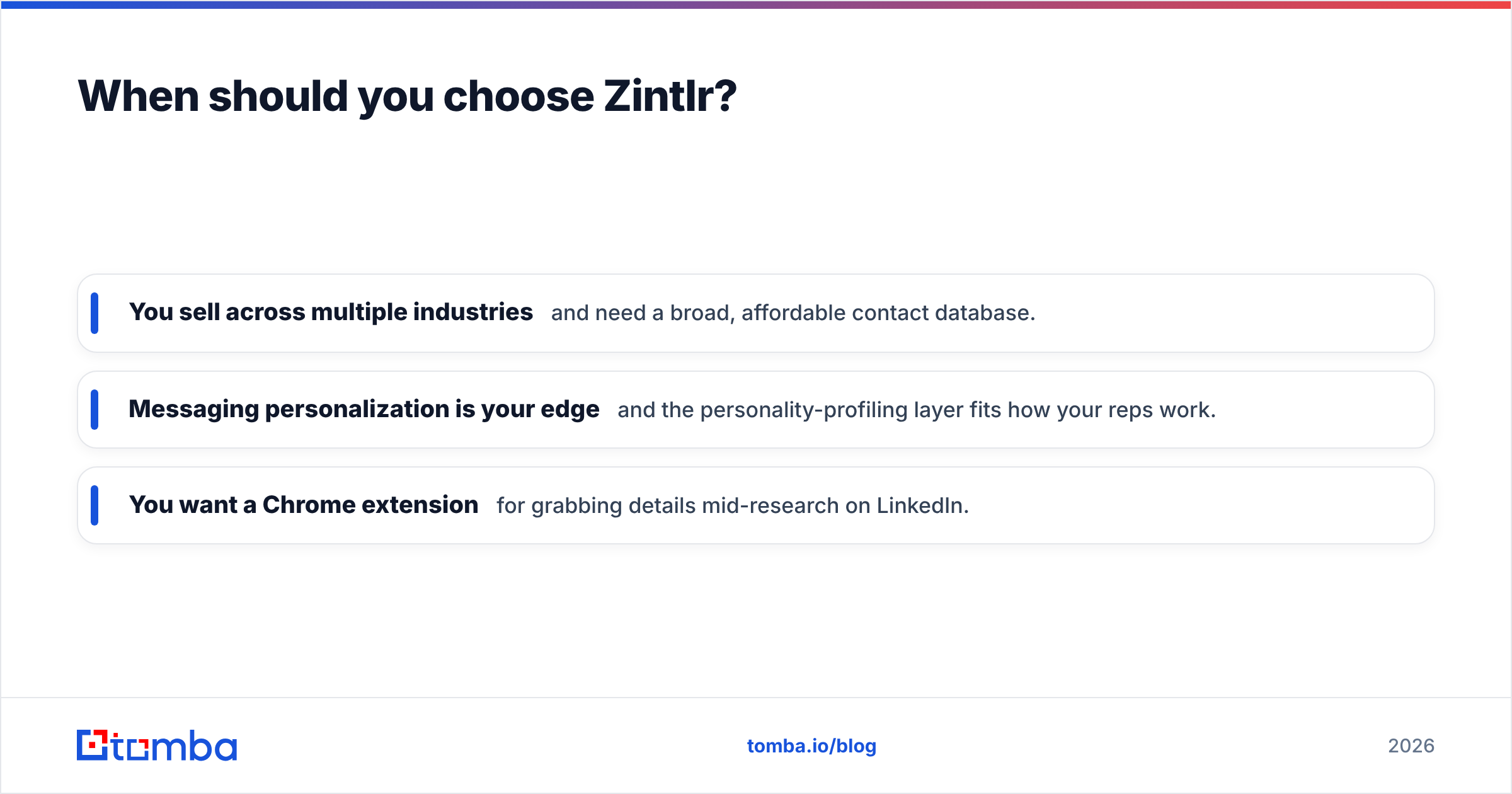 Diagram: When should you choose Zintlr