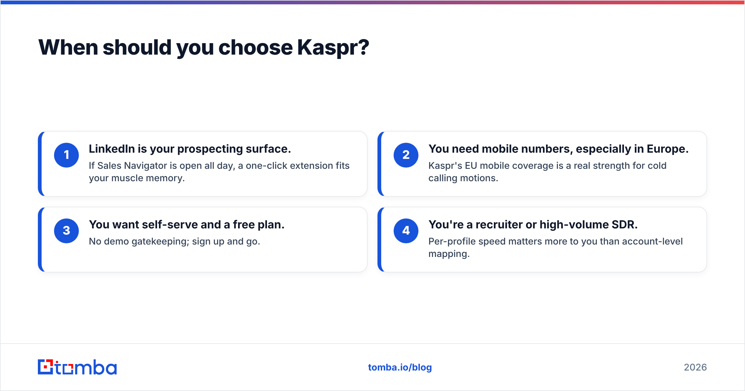 Diagram: When should you choose Kaspr