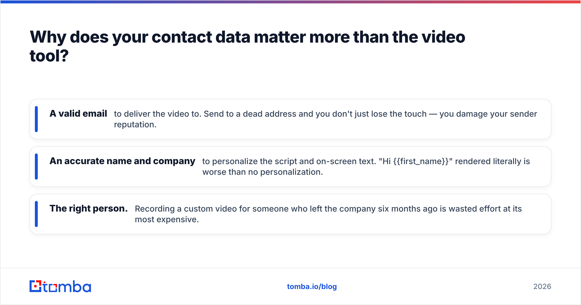 Diagram: Why does your contact data matter more than the video tool