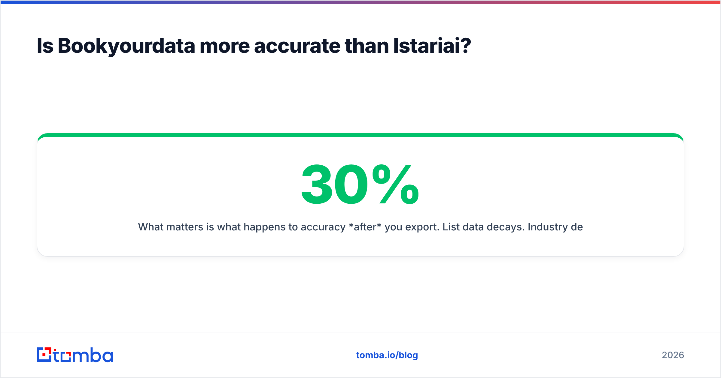 Diagram: Is Bookyourdata more accurate than Istariai