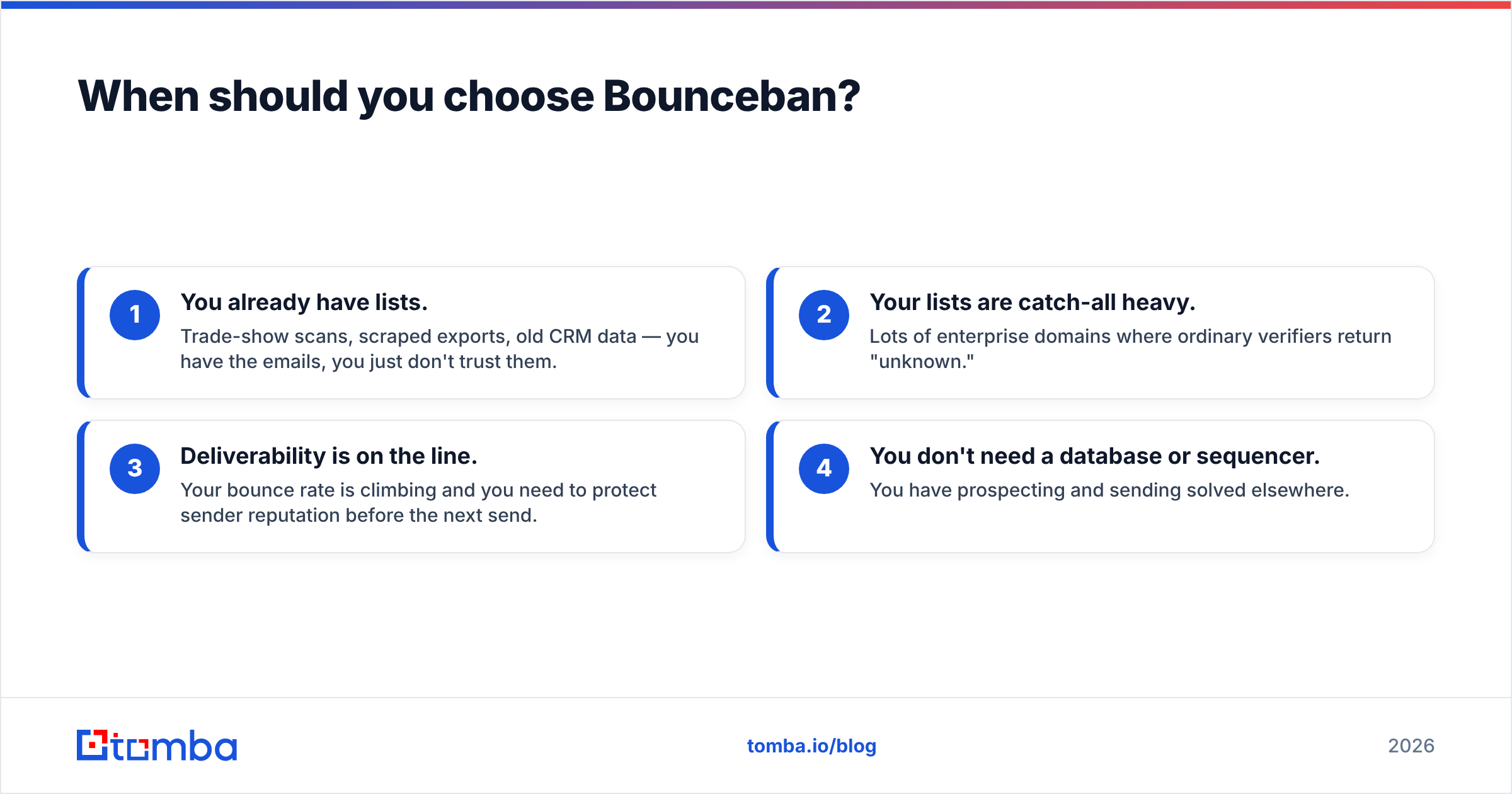 Diagram: When should you choose Bounceban