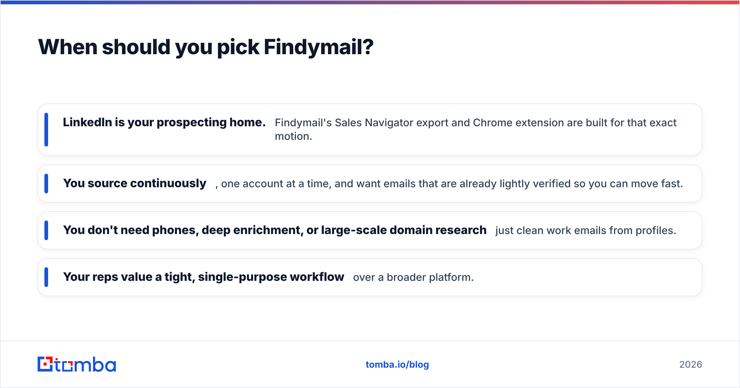Diagram: When should you pick Findymail