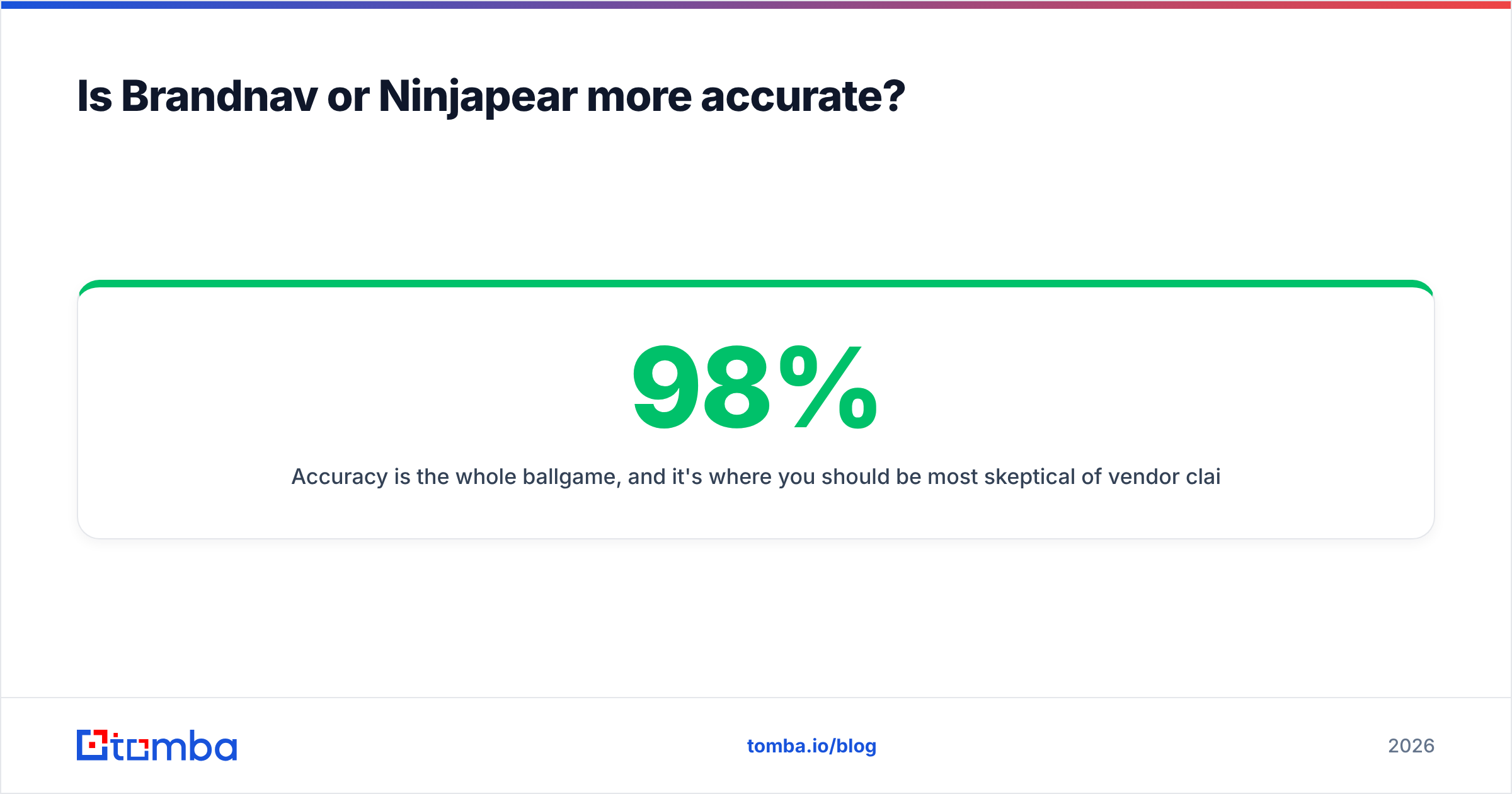 Diagram: Is Brandnav or Ninjapear more accurate