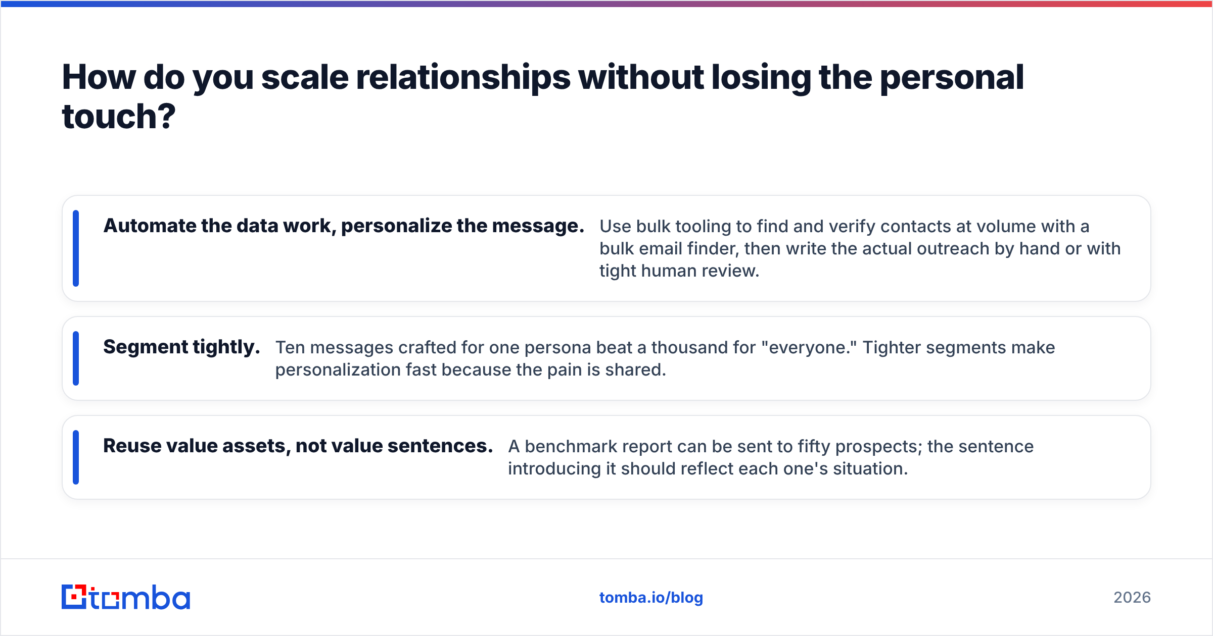 Diagram: How do you scale relationships without losing the personal touch