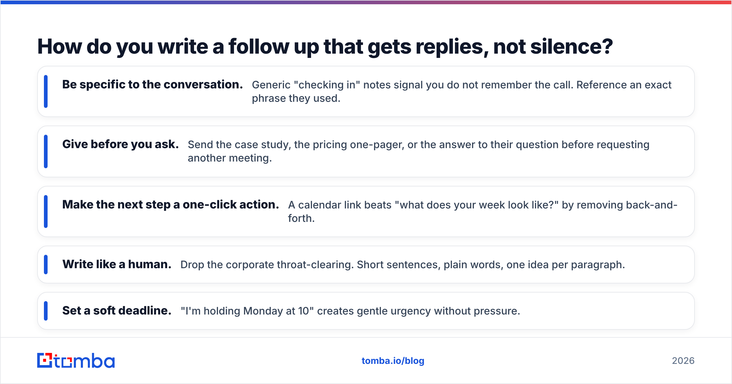 Diagram: How do you write a follow up that gets replies, not silence