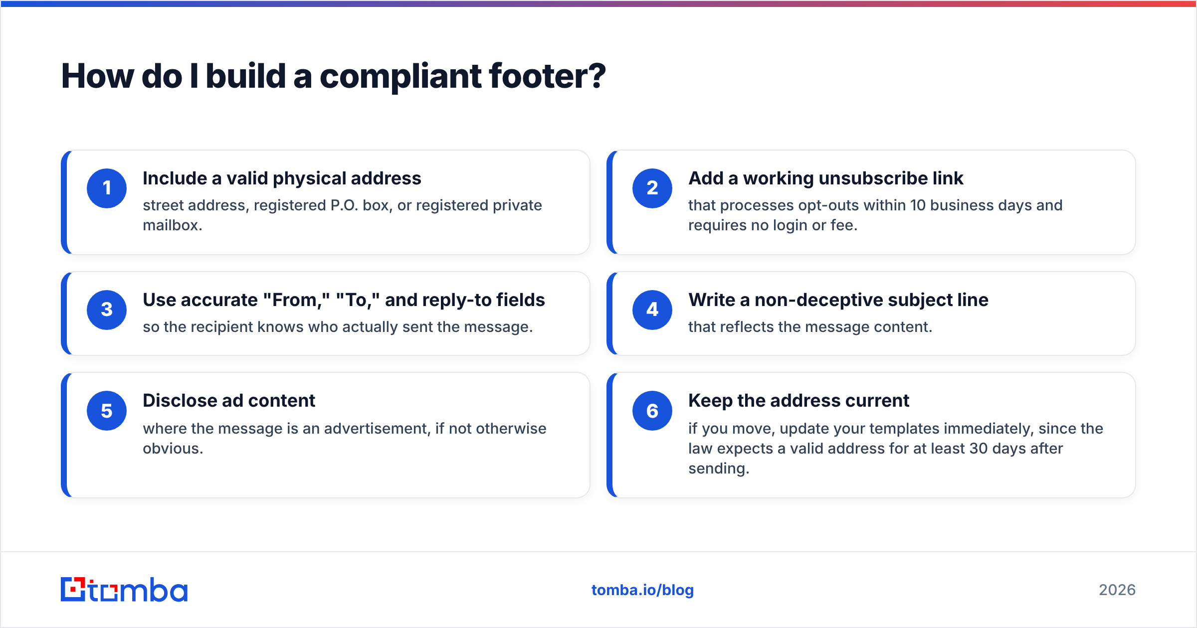 Diagram: How do I build a compliant footer