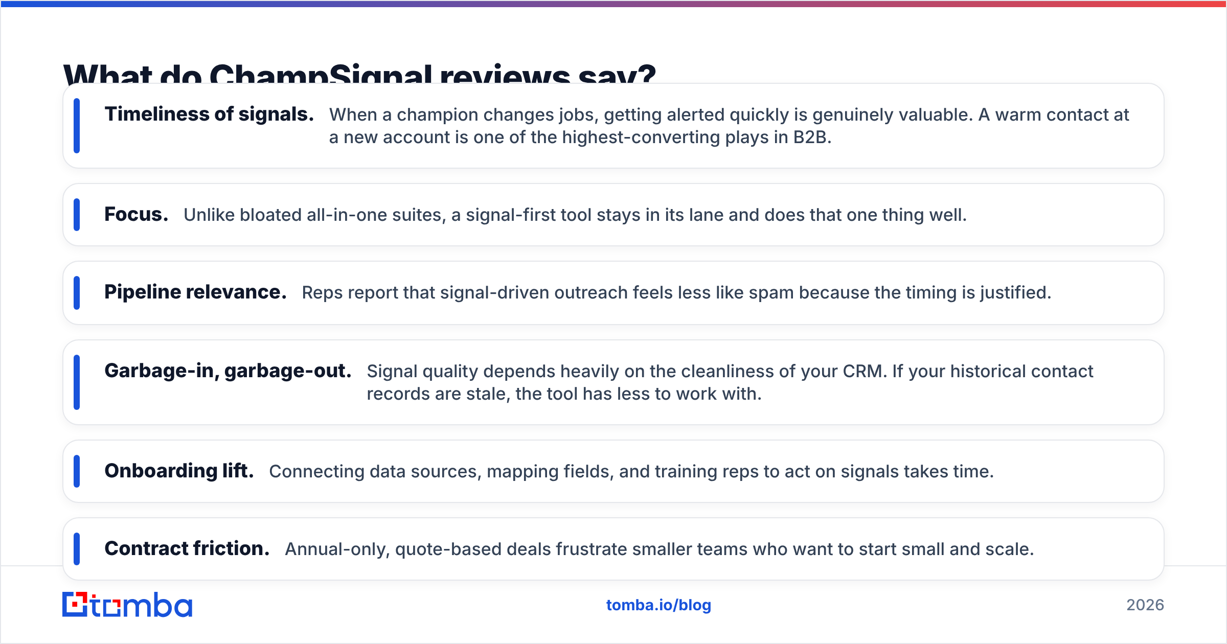 Diagram: What do ChampSignal reviews say