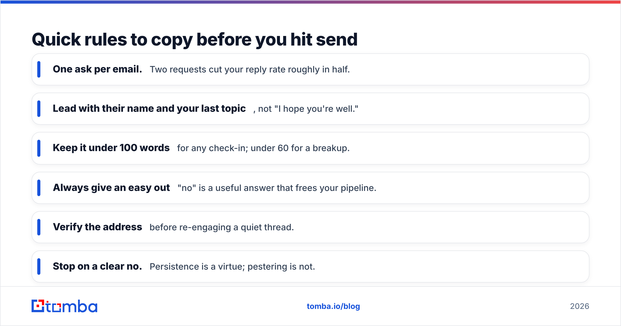 Diagram: Quick rules to copy before you hit send
