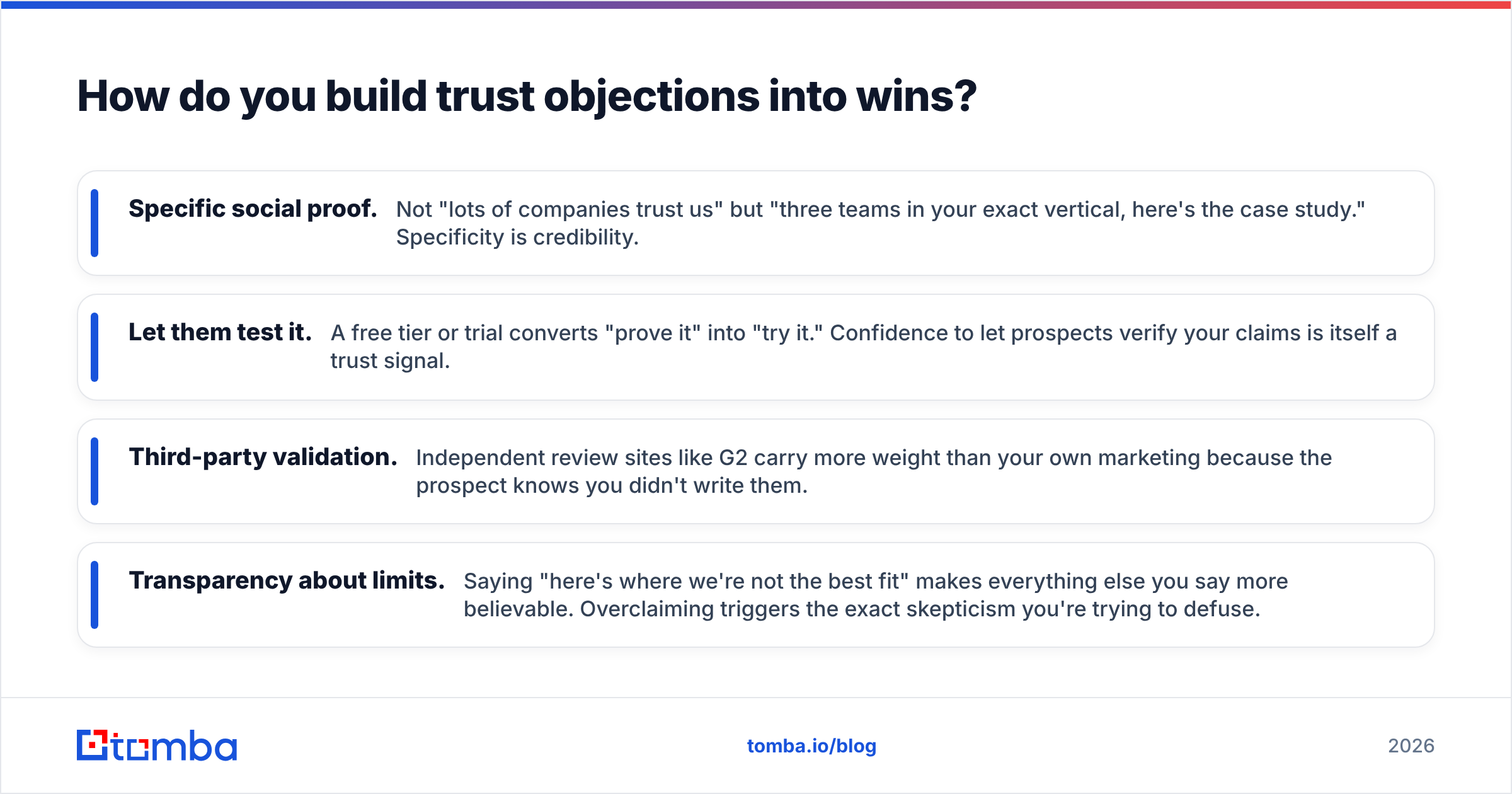Diagram: How do you build trust objections into wins