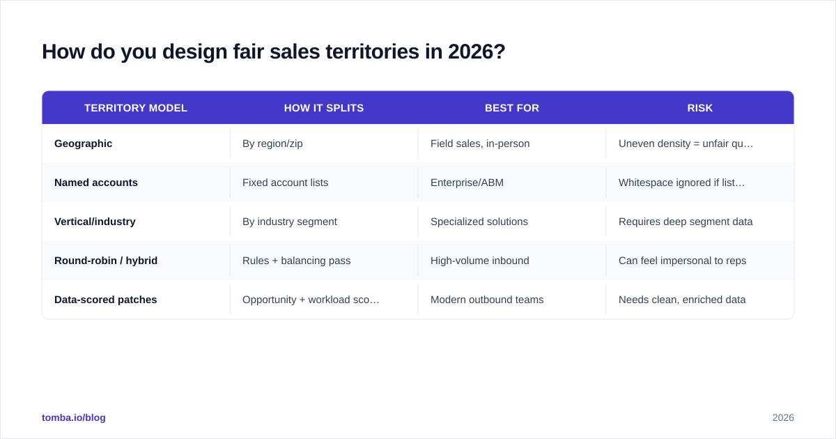 Diagram: How do you design fair sales territories in 2026