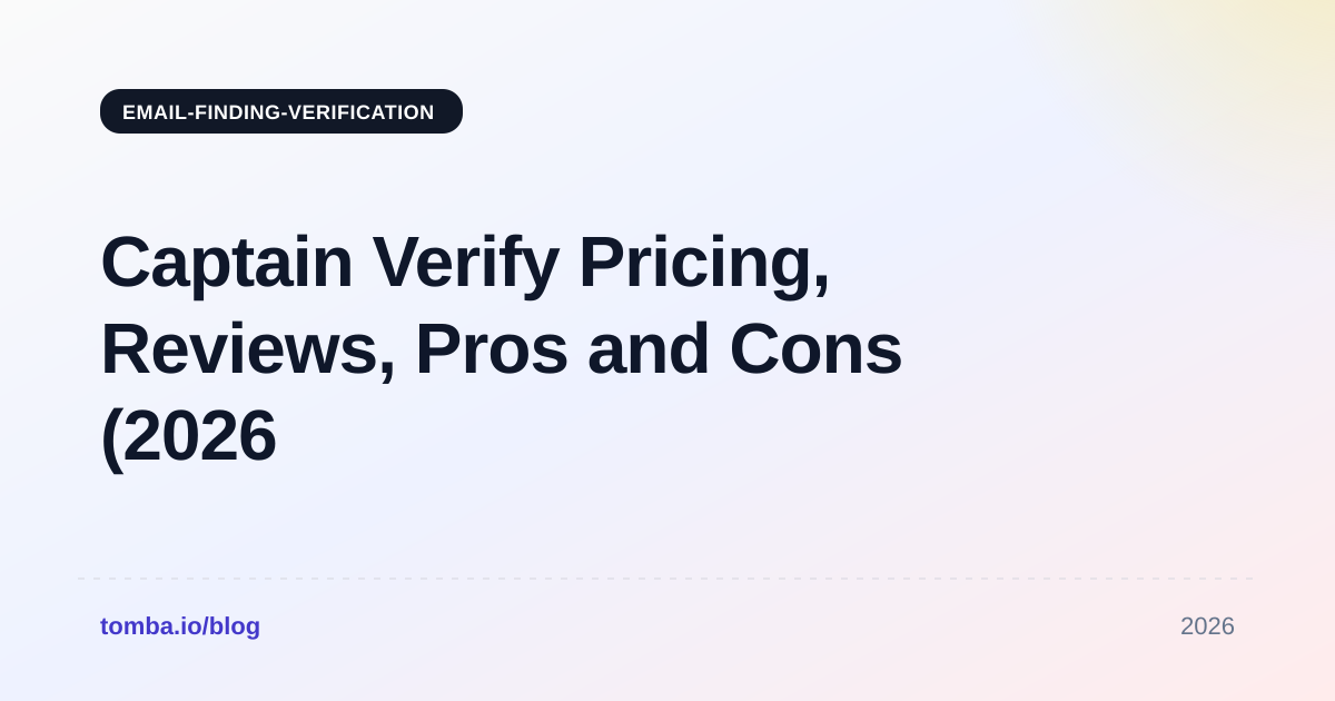 Captain Verify Pricing, Reviews, Pros and Cons (2026 Guide)