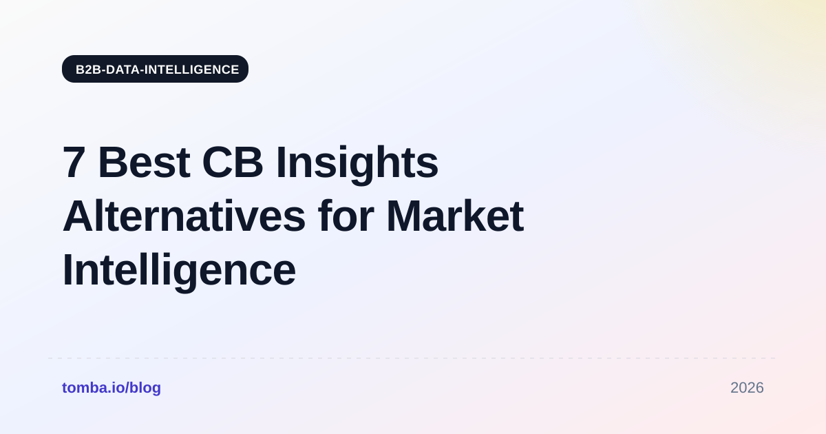 7 Best CB Insights Alternatives for Market Intelligence in 2026
