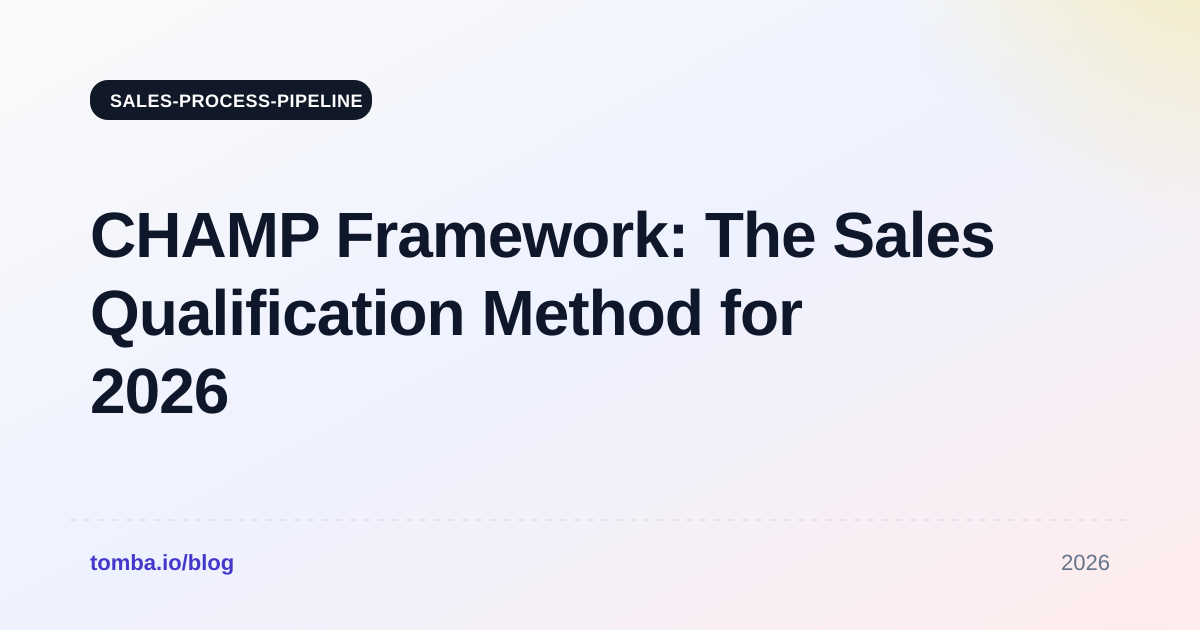 CHAMP Framework: The Sales Qualification Method for 2026