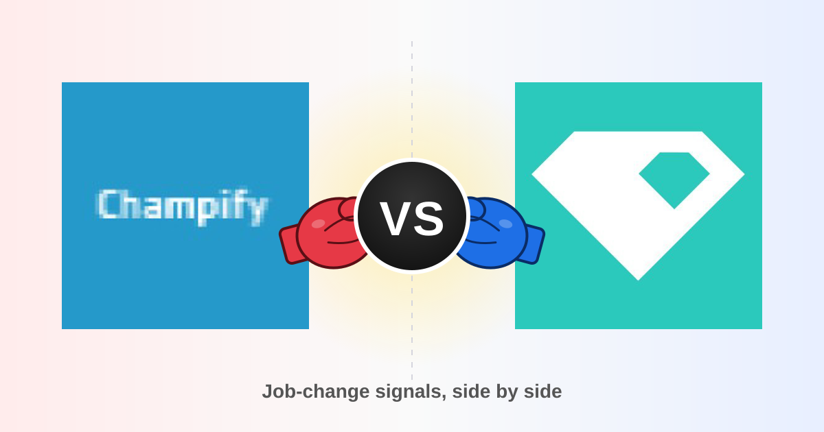 Champify vs UserGems 2026: Job-Change Signal Tools Compared